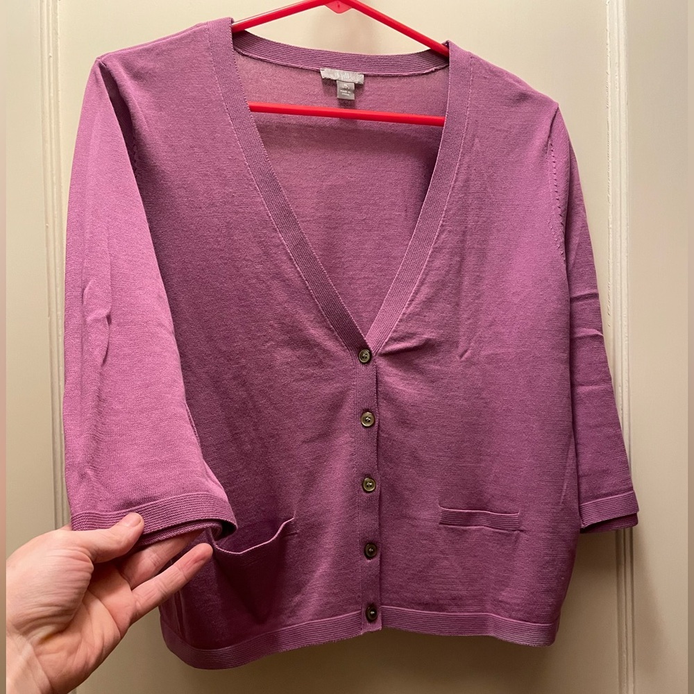 Women's Purple Cardigan Sweater